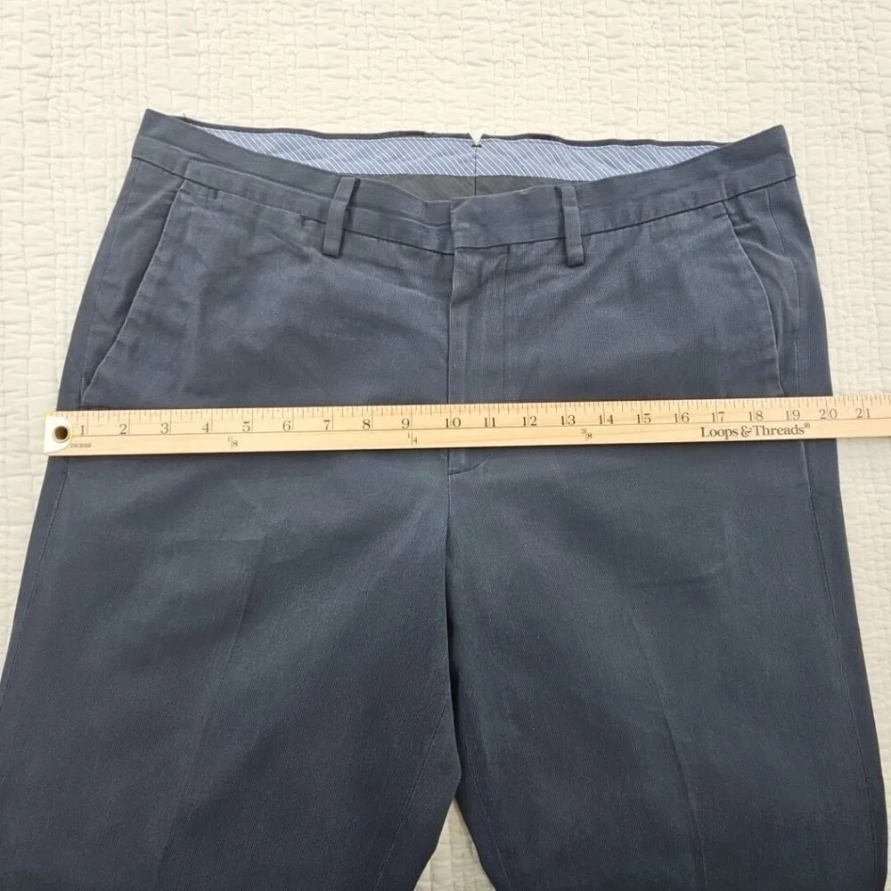 Bonobos Slim Straight Chino Pants‎ Khaki Men’s 33x32 100% Cotton Flat Front EUC